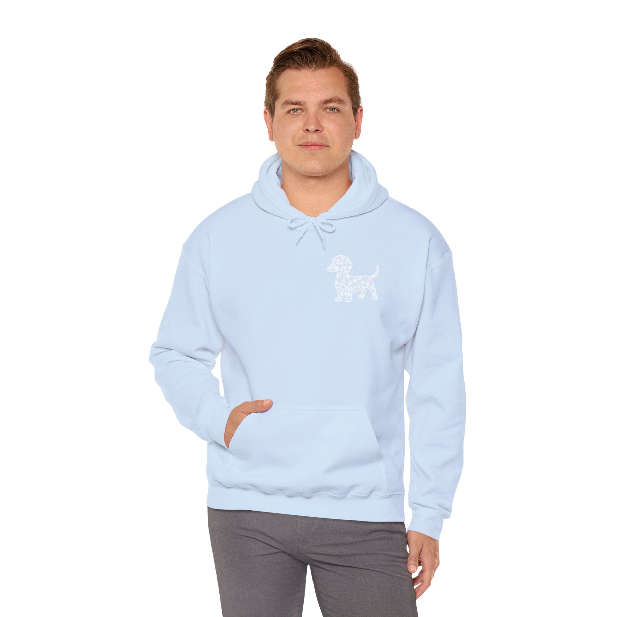 Lace Dachshund Unisex Hooded Sweatshirt - Gift for Dog Lovers, Relaxed Style
