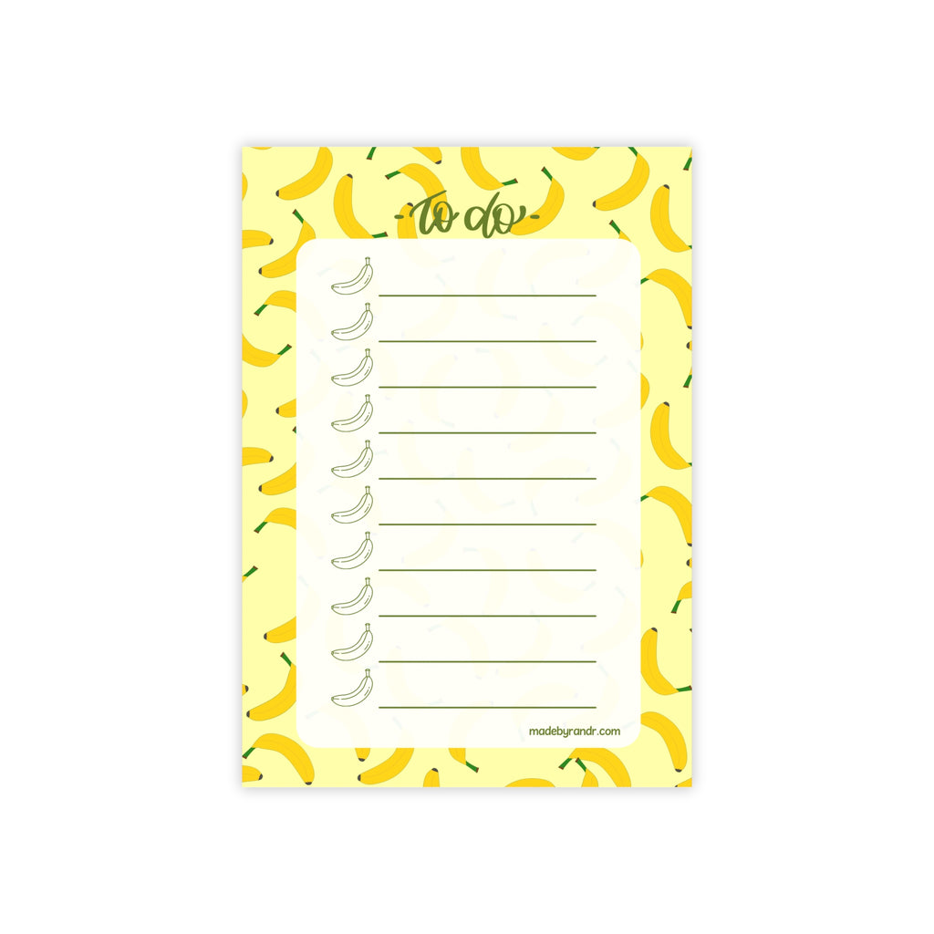 Banana To Do Checklist Sticky Notes for Planning & Lists