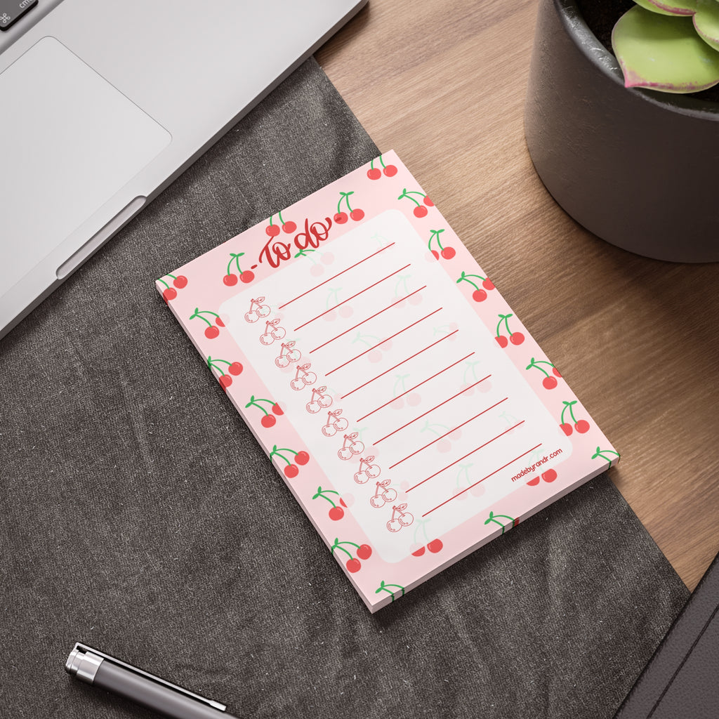 Cherry To Do Checklist Sticky Notes for Planning & Lists