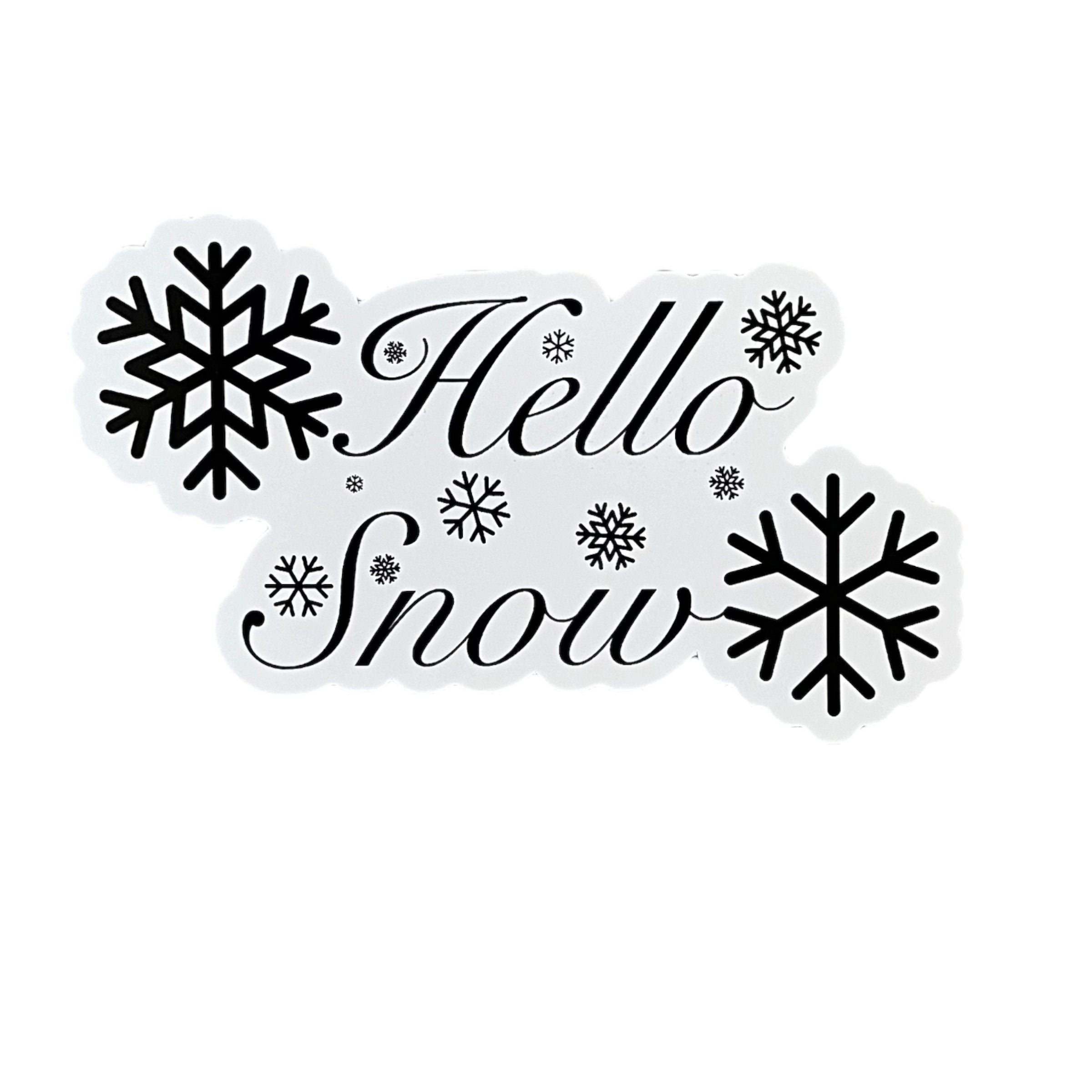 Hello Snow Sticker
