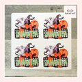 Custom Halloween Stickers with Witches Hat (set of 4)