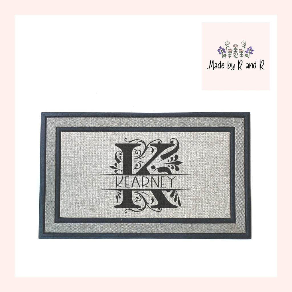 Regal Split Monogram Doormat