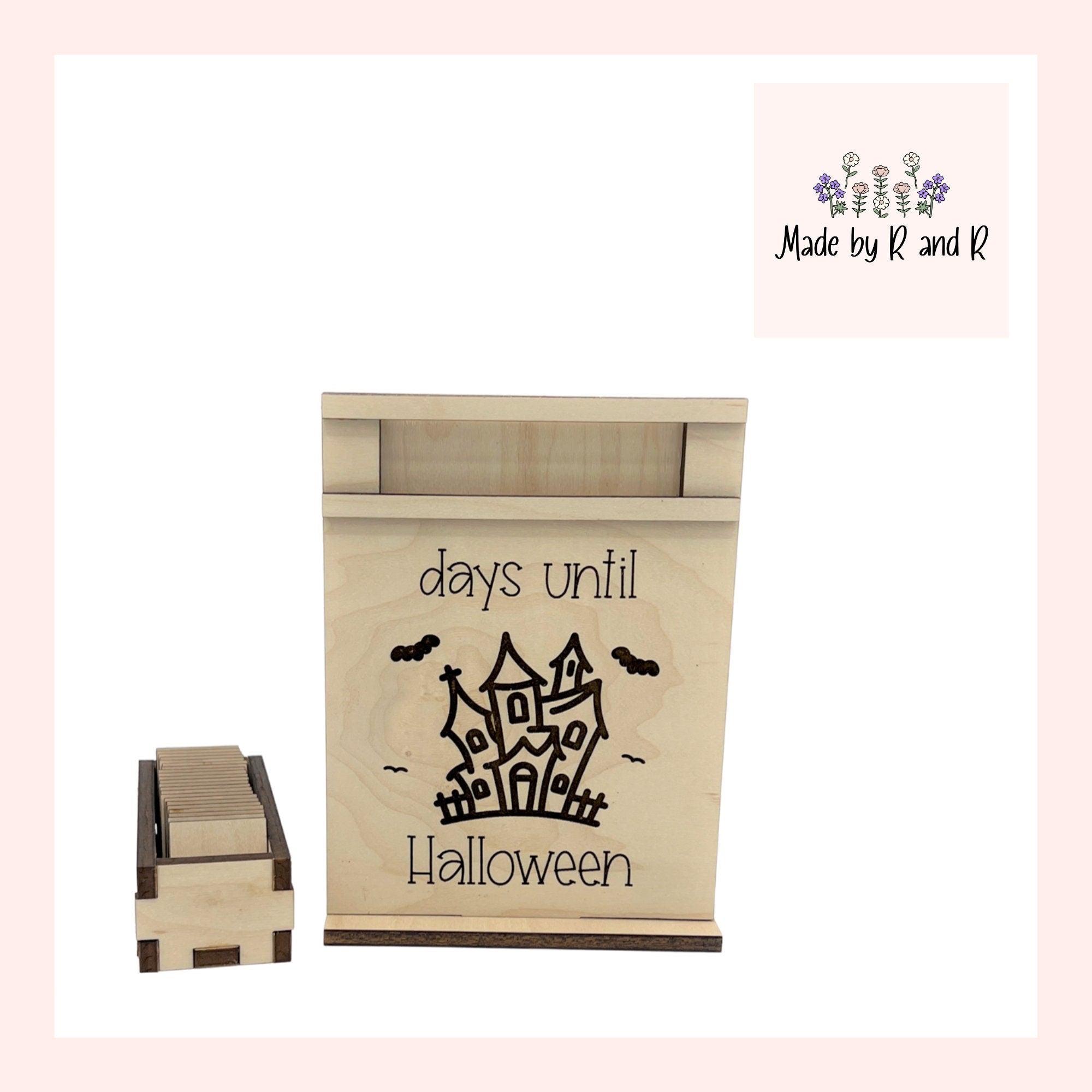 Days Until Halloween Wood Countdown