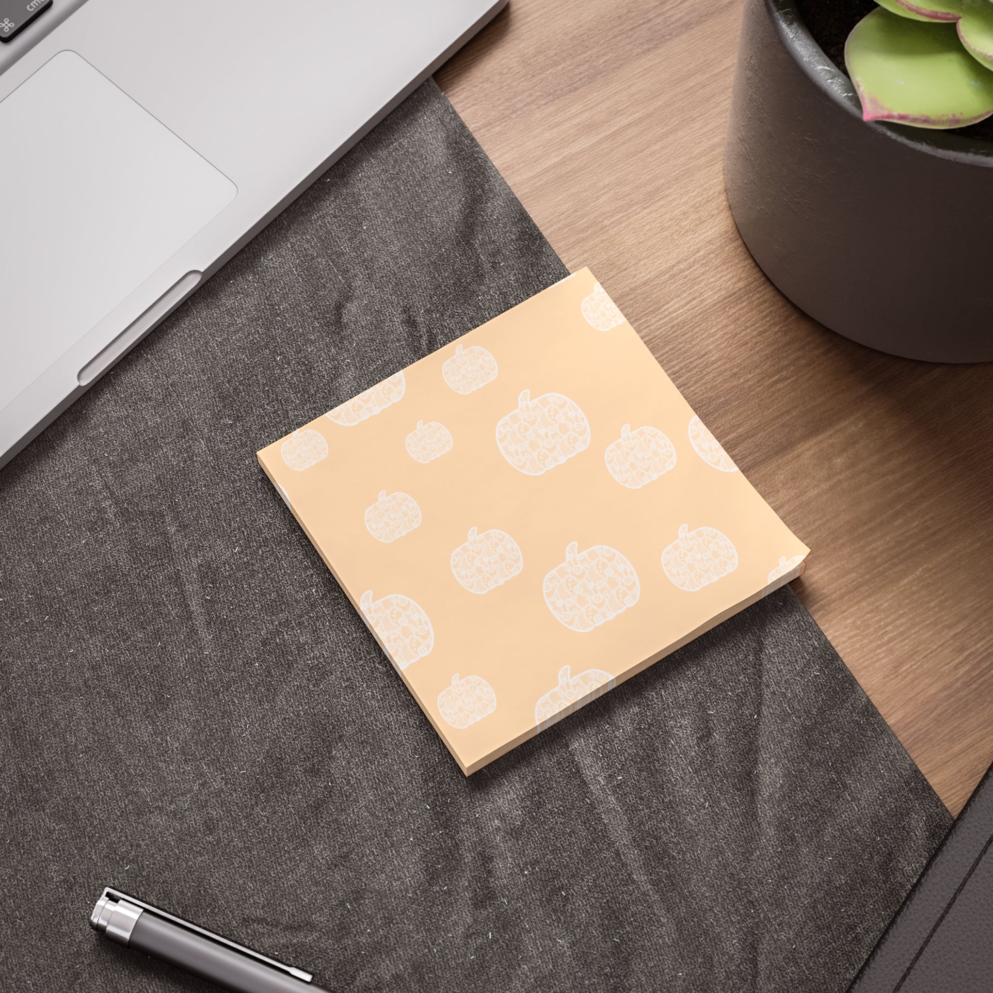 Orange Pumpkin Post-It Note Pads, Fall Themed Sticky Notes, Fall Memo Pads, Perfect for Autumn