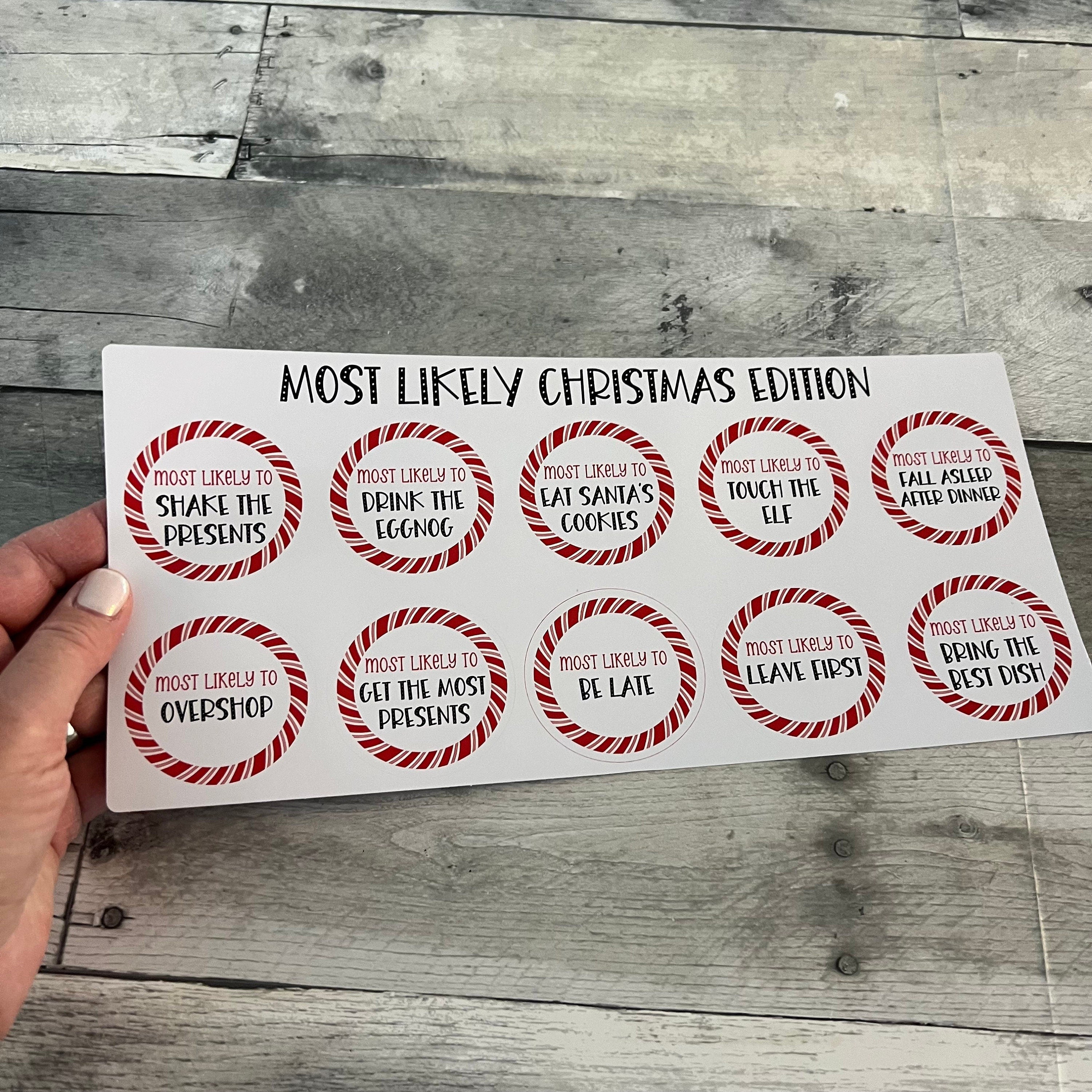 Most Likely To Christmas Edition Stickers