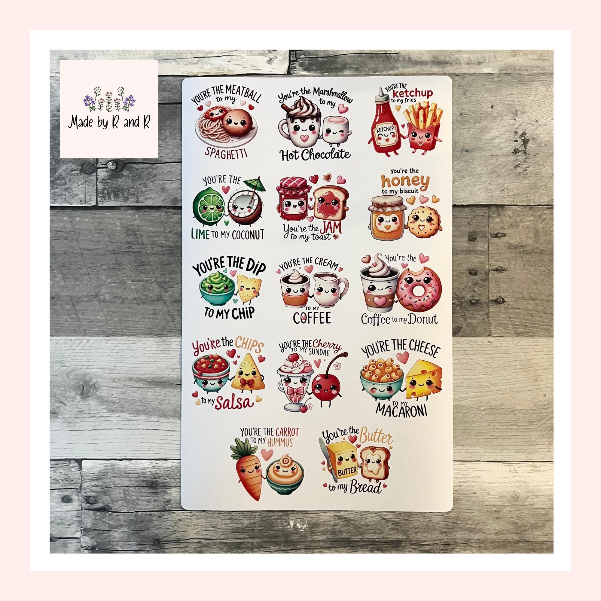 Funny Valentine Stickers (set of 14)