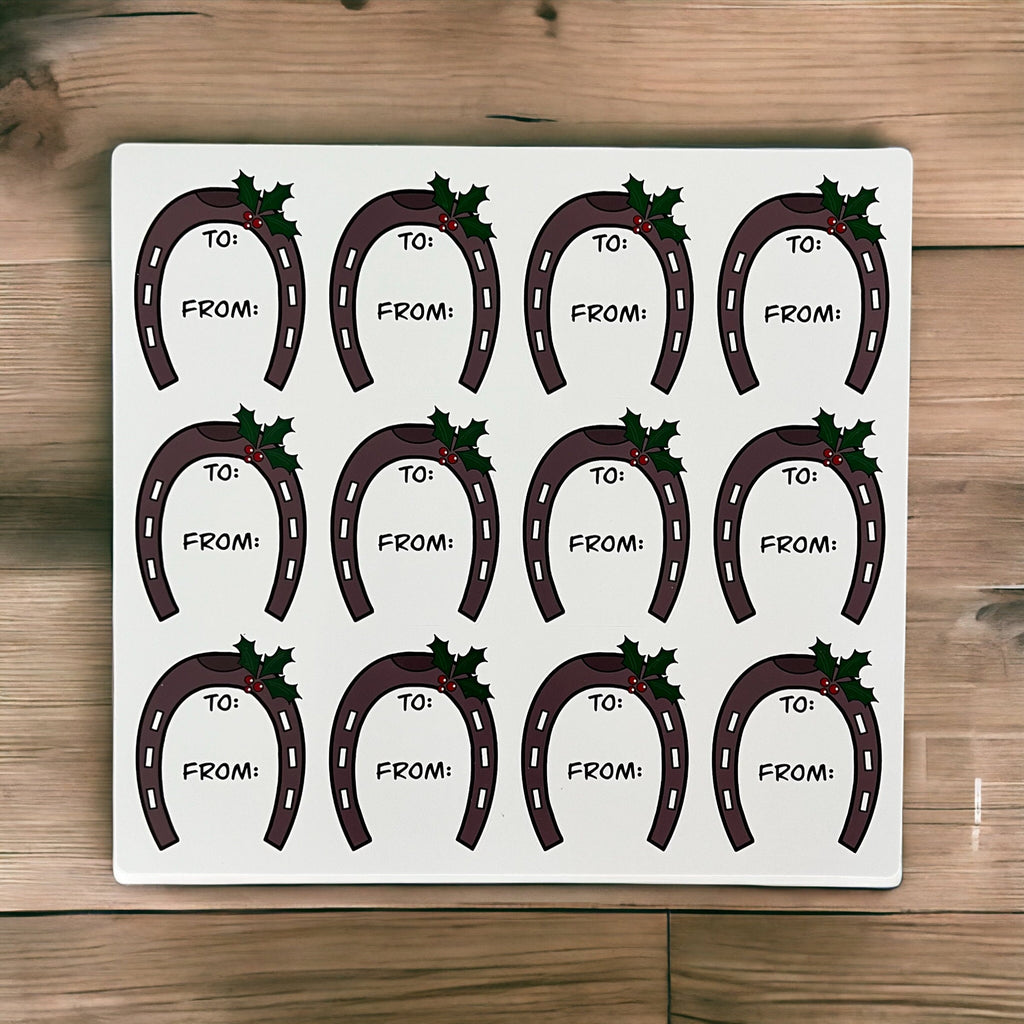 Horseshoe Gift Tag Stickers