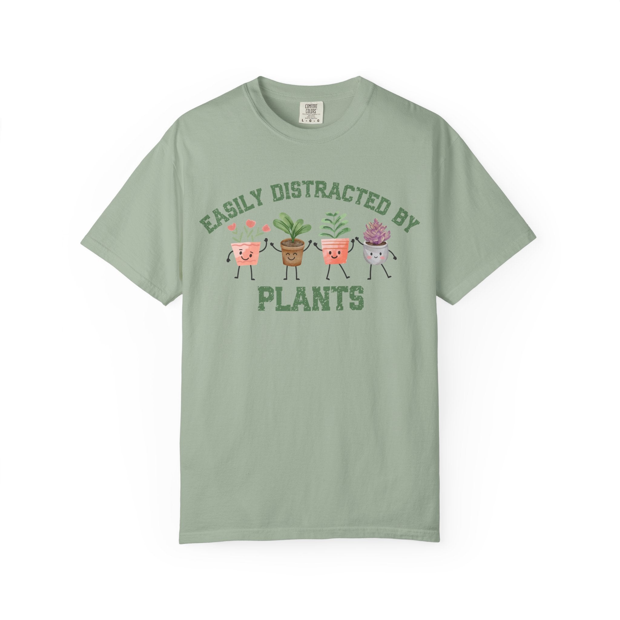 Easily Distracted By Plants Tee, Cute Plant Lover Graphic T-Shirt