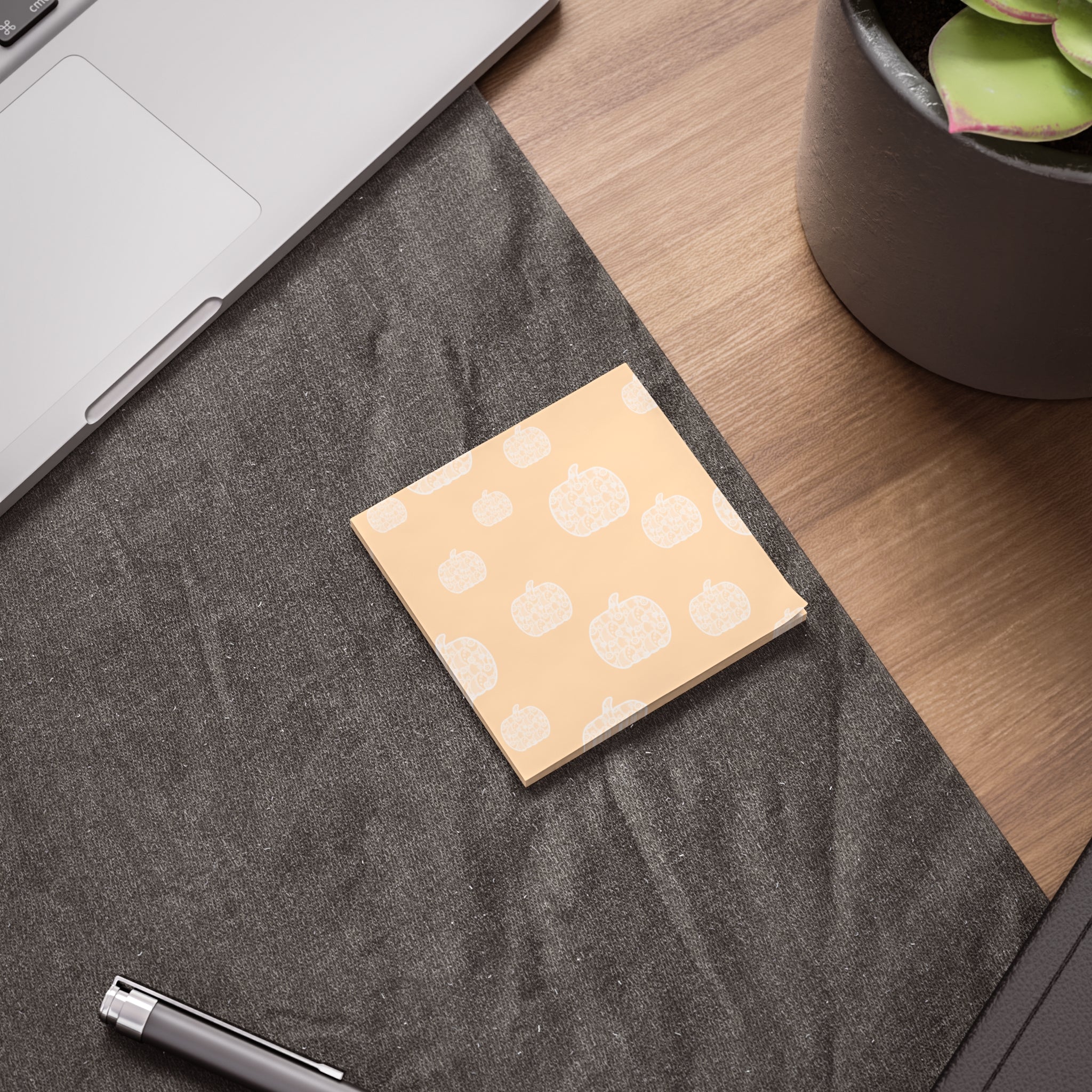 Orange Pumpkin Post-It Note Pads, Fall Themed Sticky Notes, Fall Memo Pads, Perfect for Autumn