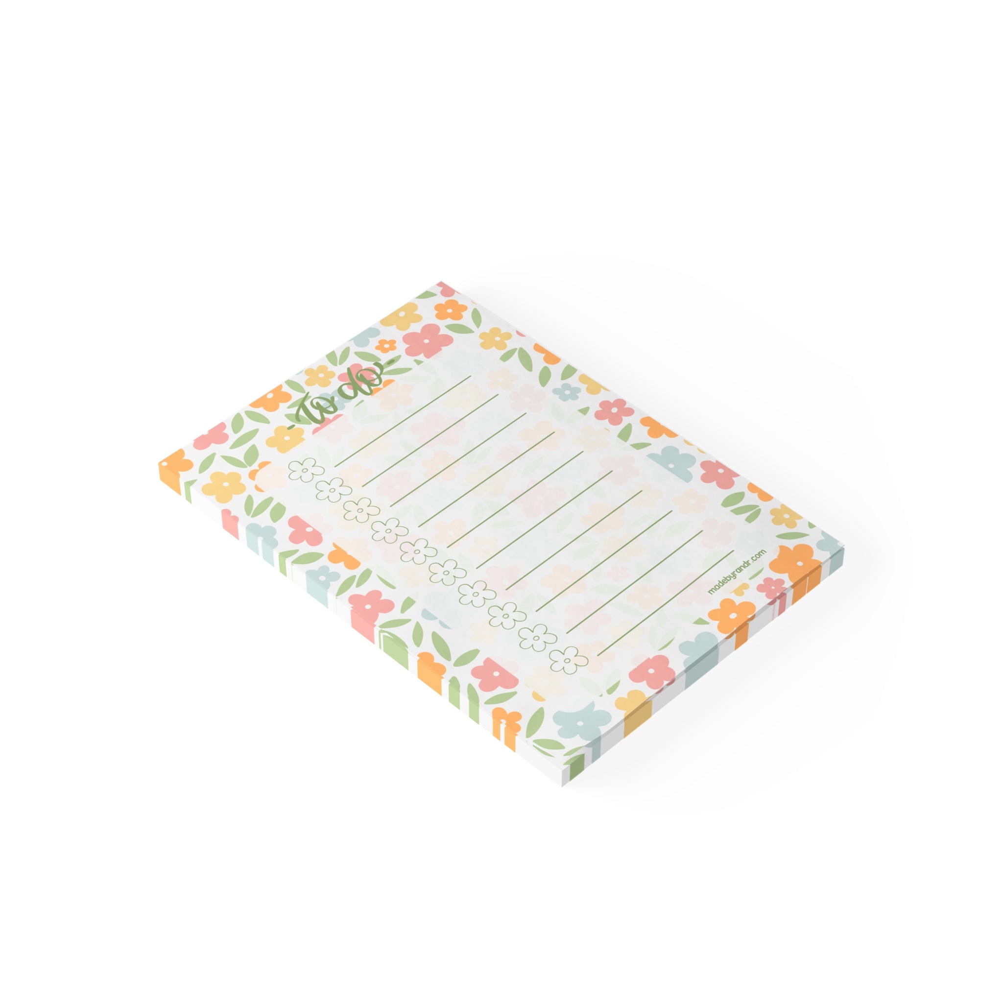 Colorful Floral To Do Checklist Sticky Notes for Planning & Lists