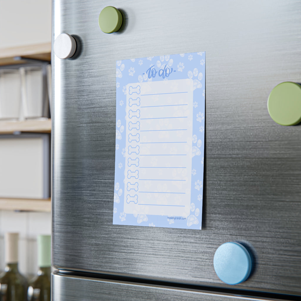 Blue Paw Print To Do Checklist Sticky Notes for Planning & Lists