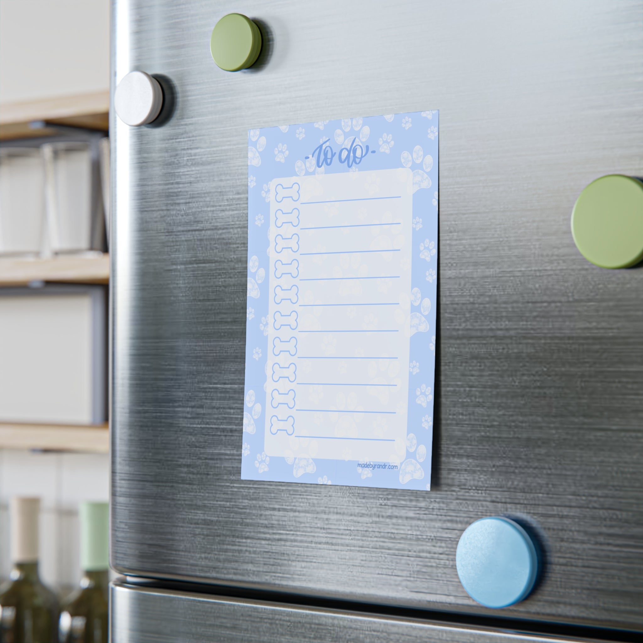 Blue Paw Print To Do Checklist Sticky Notes for Planning & Lists