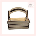 Merry Christmas Wood Basket