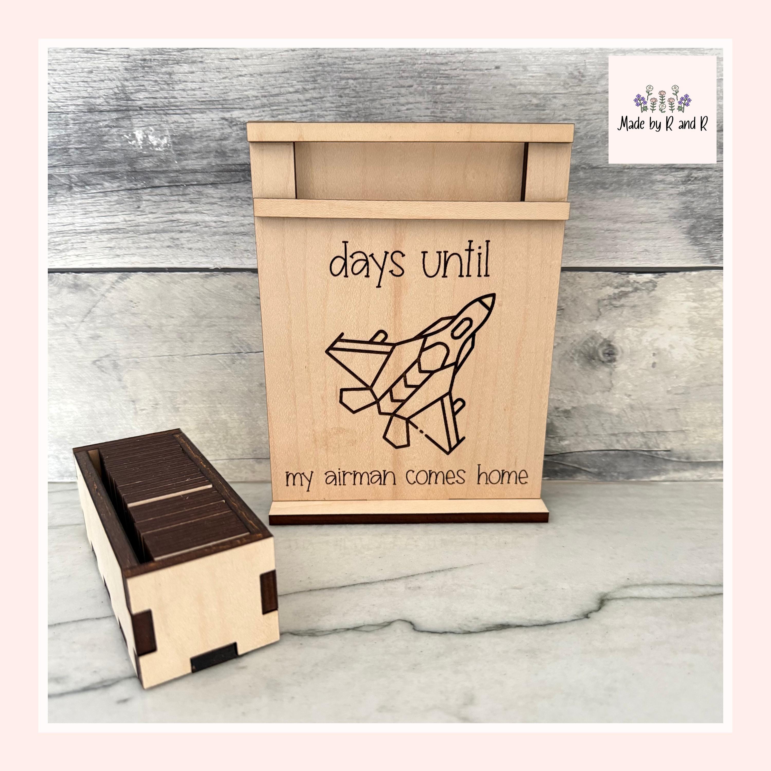 Days Until My Airman Comes Home Wood Countdown From Made By R And R