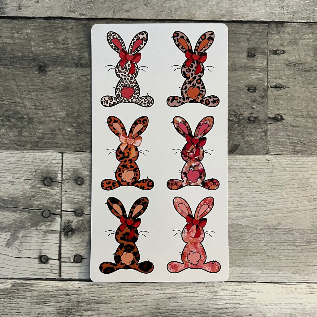 Patterned Bunny Stickers (set of 6)