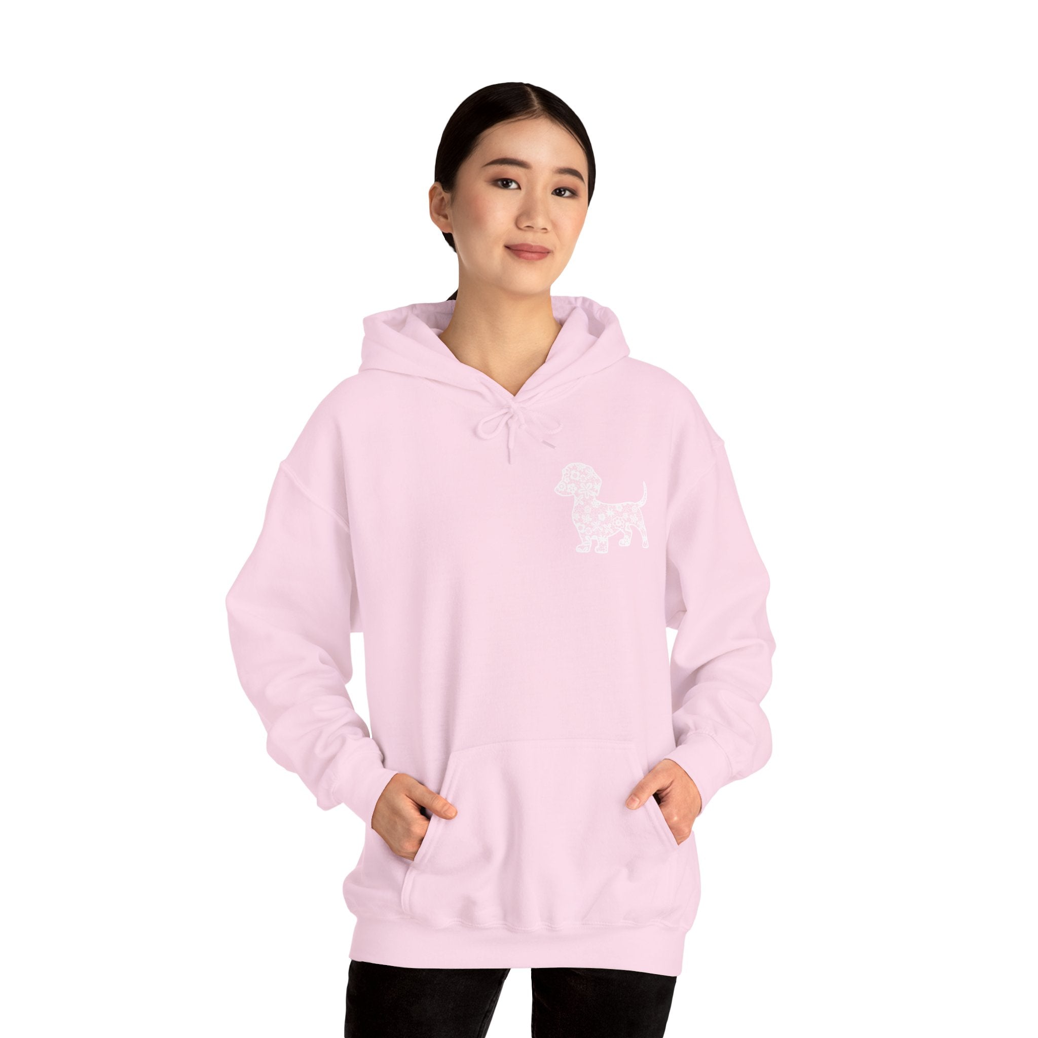 Lace Dachshund Unisex Hooded Sweatshirt - Gift for Dog Lovers, Relaxed Style