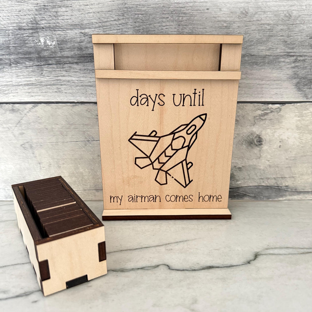 Days Until My Airman Comes Home Wood Countdown From Made By R And R