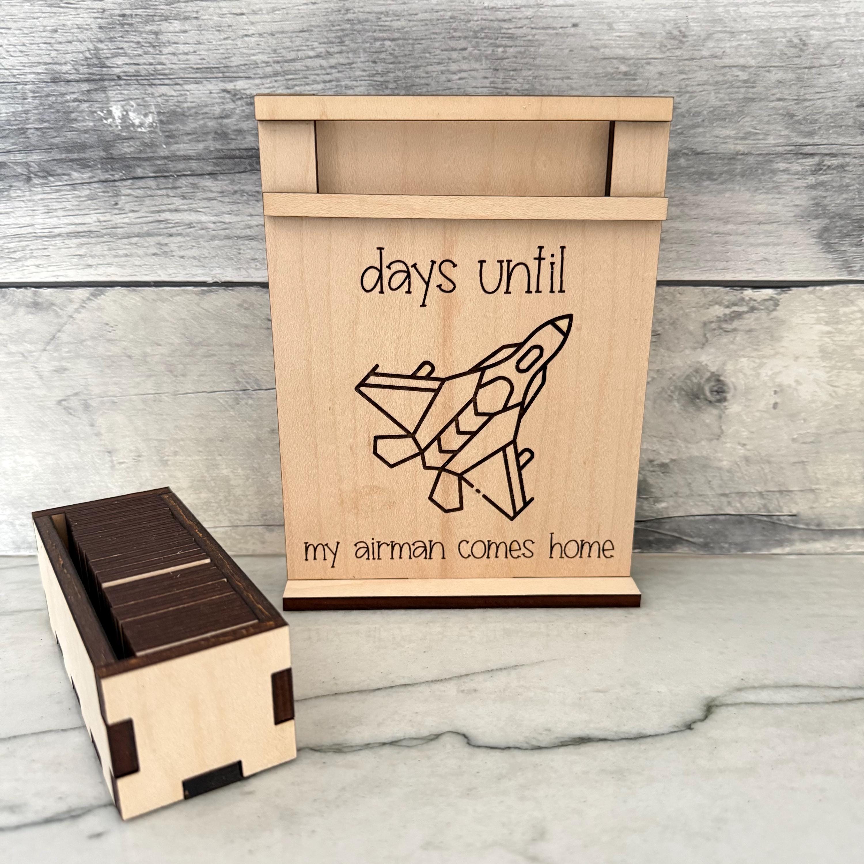 Days Until My Airman Comes Home Wood Countdown From Made By R And R