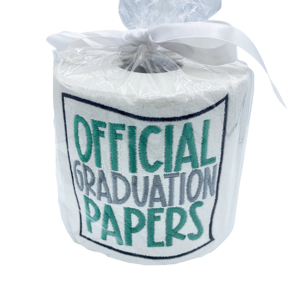 Official Graduation Papers Funny Embroidered Toilet Paper