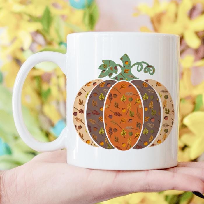 Patchwork Pumpkin Mug