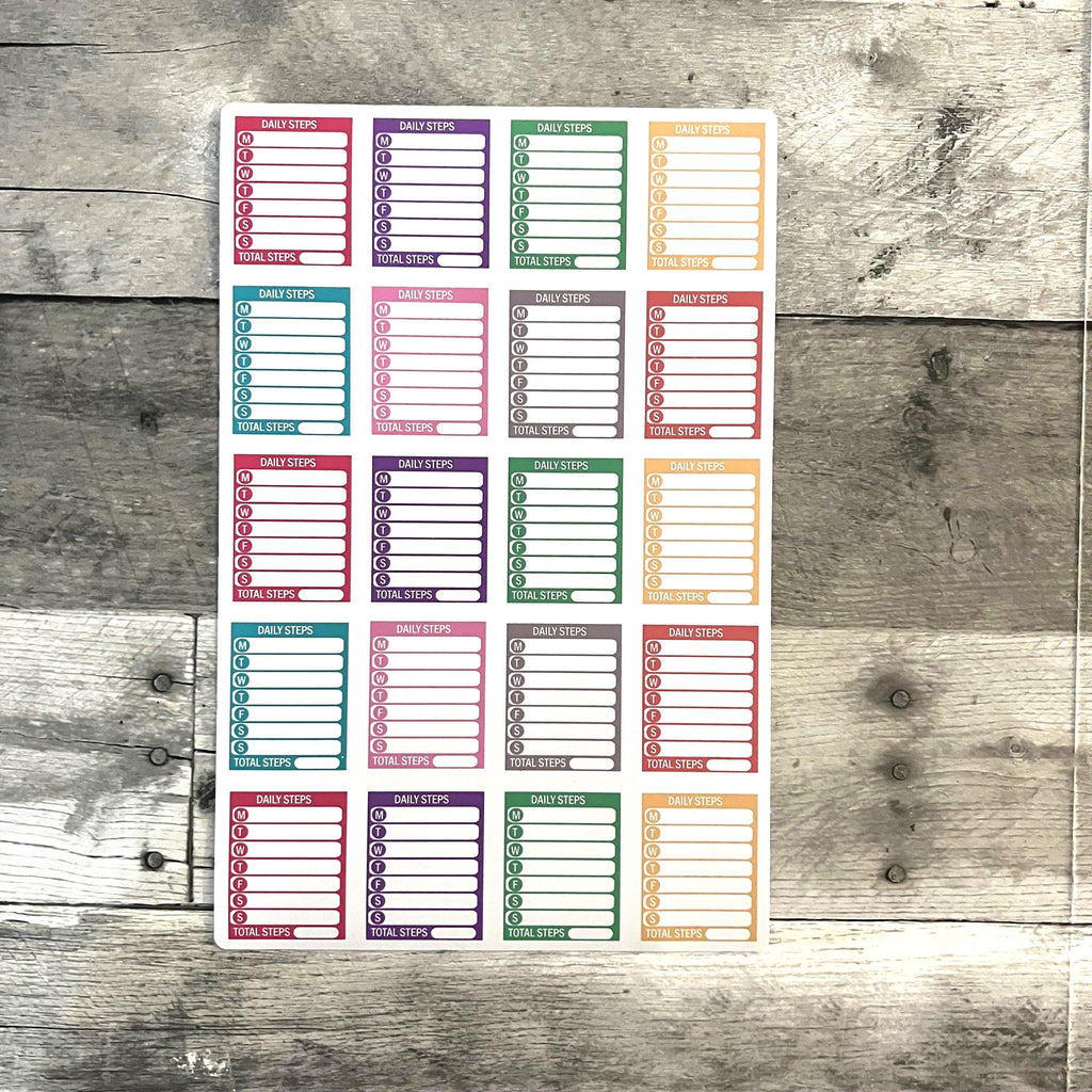 Daily Steps Planner Stickers (set of 20)