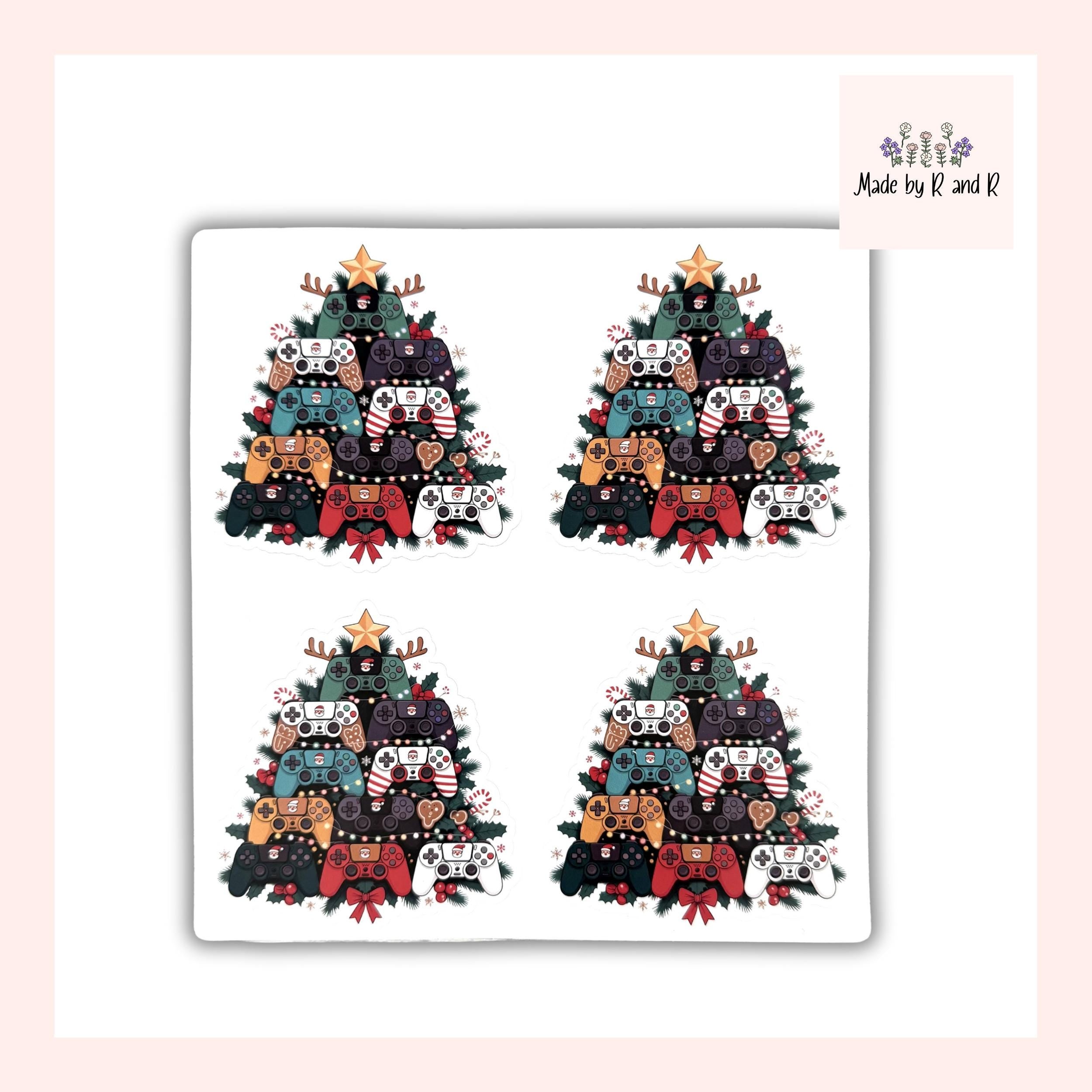 Video Game Christmas Stickers (set of 4)