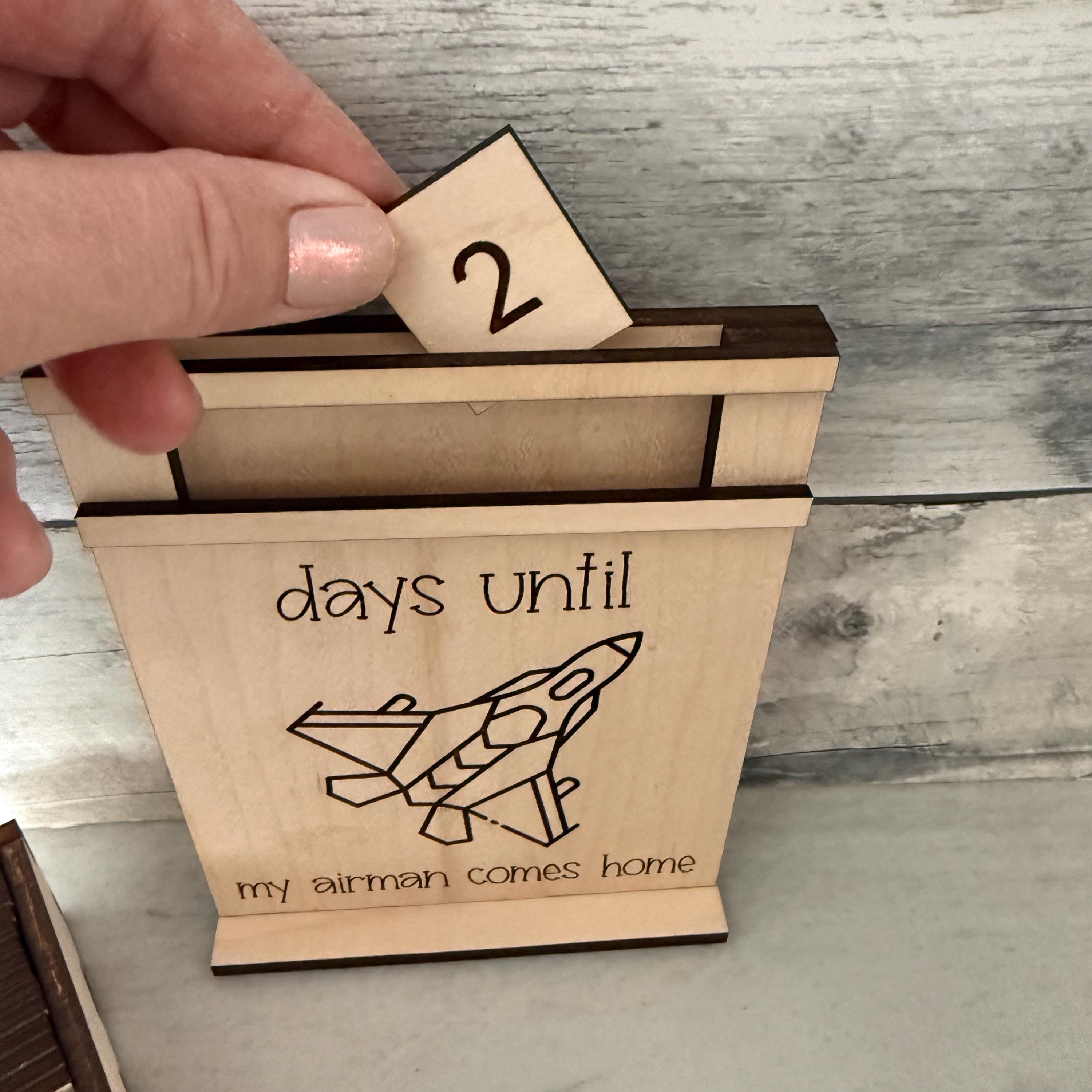 Days Until My Airman Comes Home Wood Countdown From Made By R And R