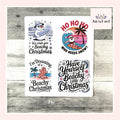 Beachy Christmas Stickers (Set of 4)