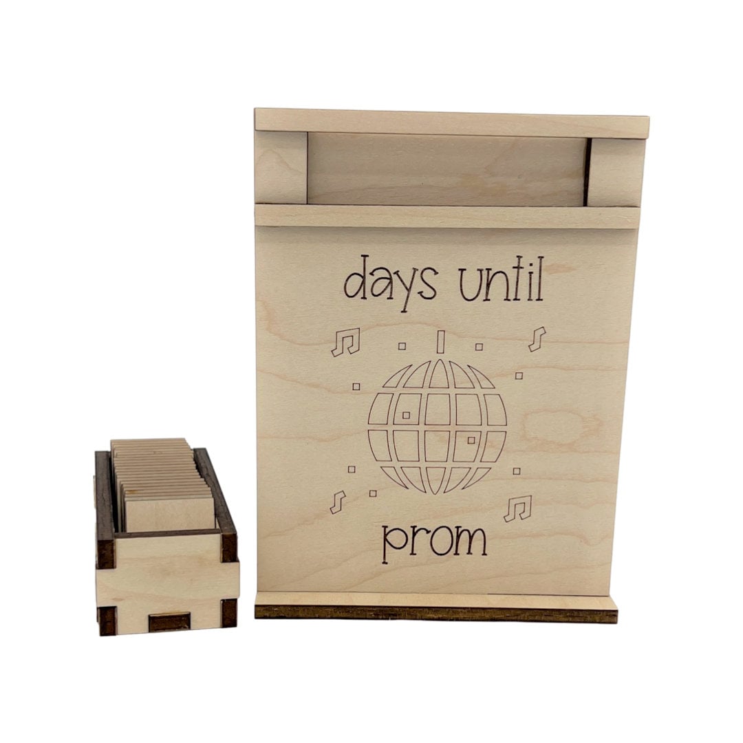 Days Until Prom Wood Countdown