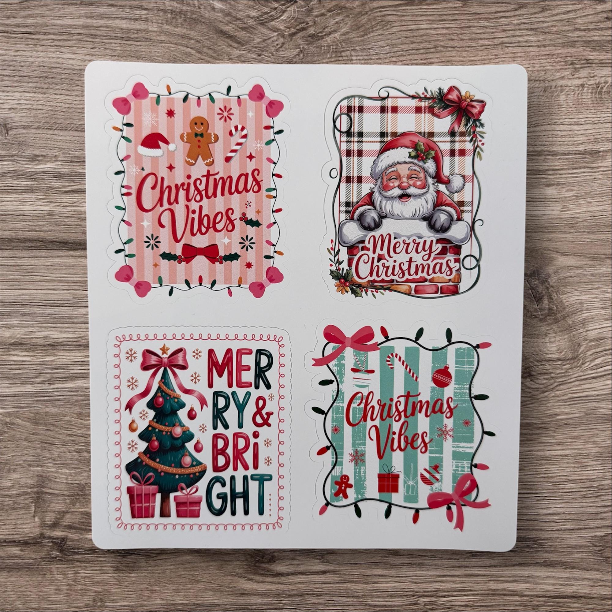 Christmas Vibes Stickers (set of 4)