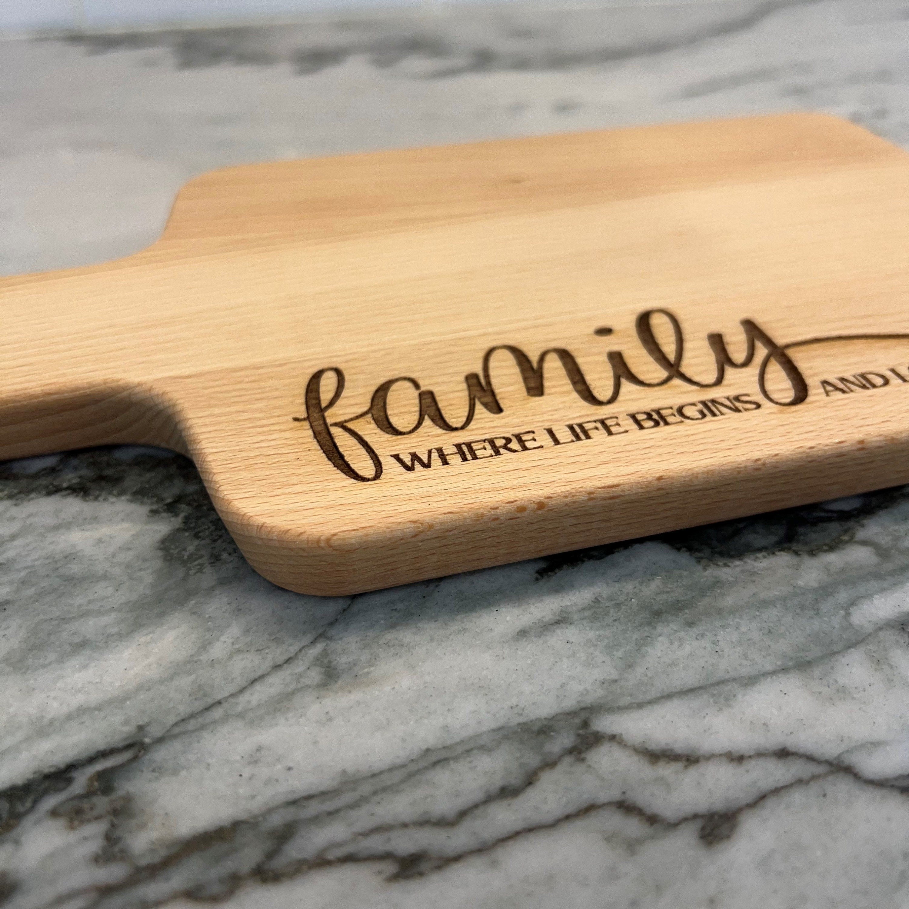 Family Laser Engraved Cutting Board