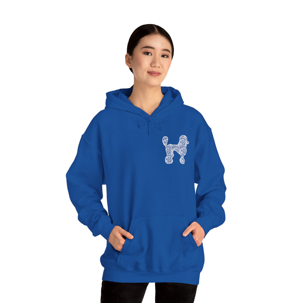 Lace Poodle Unisex Hooded Sweatshirt - Gift for Dog Lovers, Relaxed Style