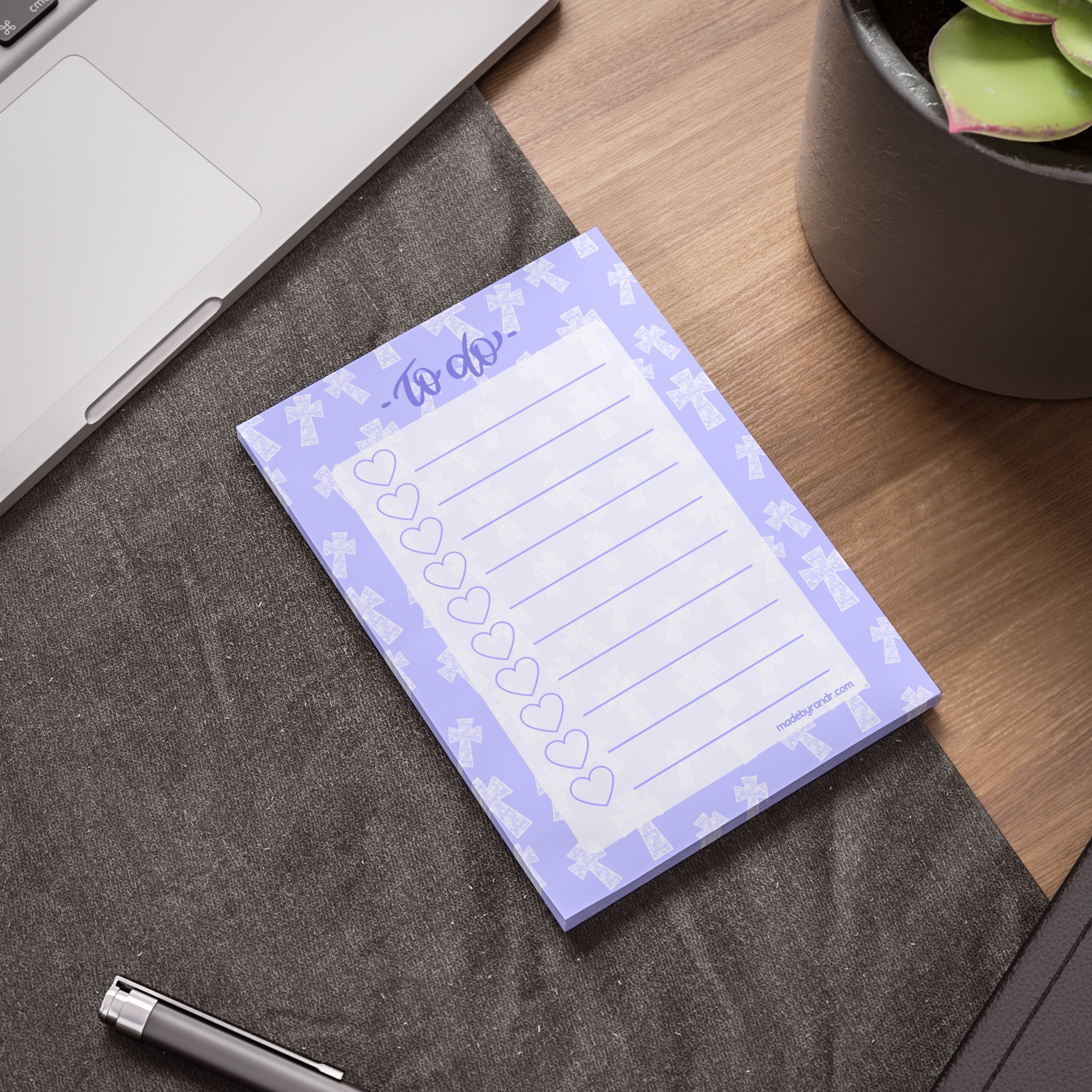 Purple Cross To Do Checklist Sticky Notes for Planning & Lists