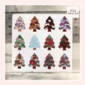 Patchwork Christmas Tree Stickers (set of 12)