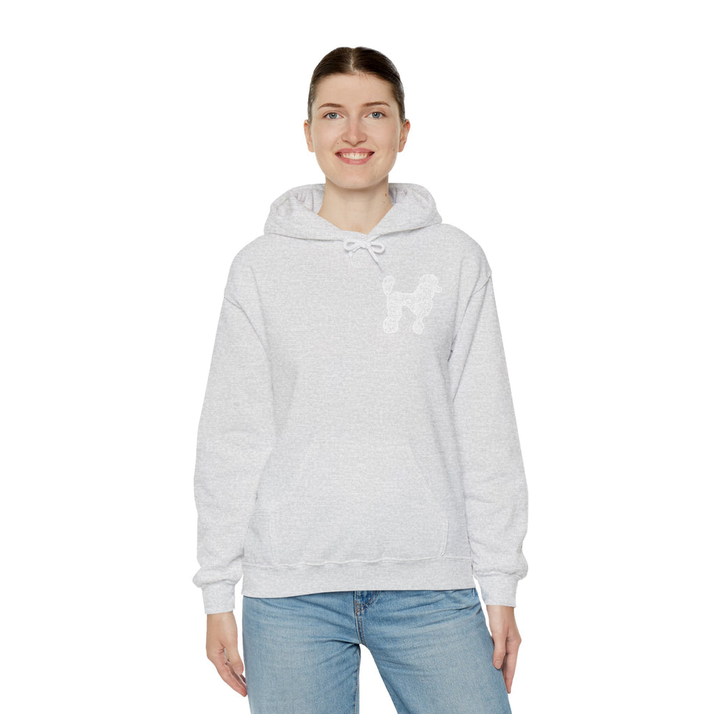 Lace Poodle Unisex Hooded Sweatshirt - Gift for Dog Lovers, Relaxed Style