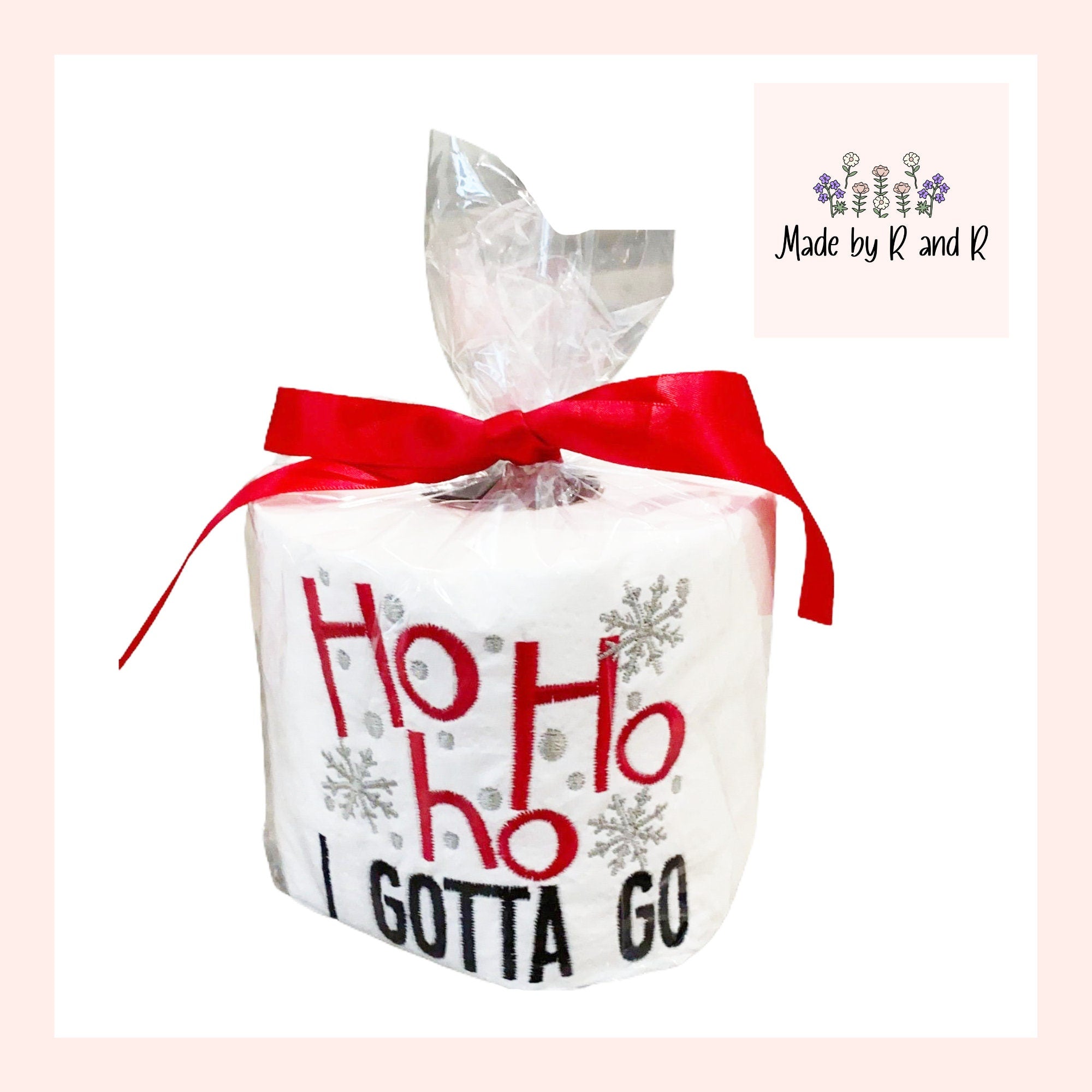 Ho Ho Ho I Gotta Go Embroidered Toilet Paper