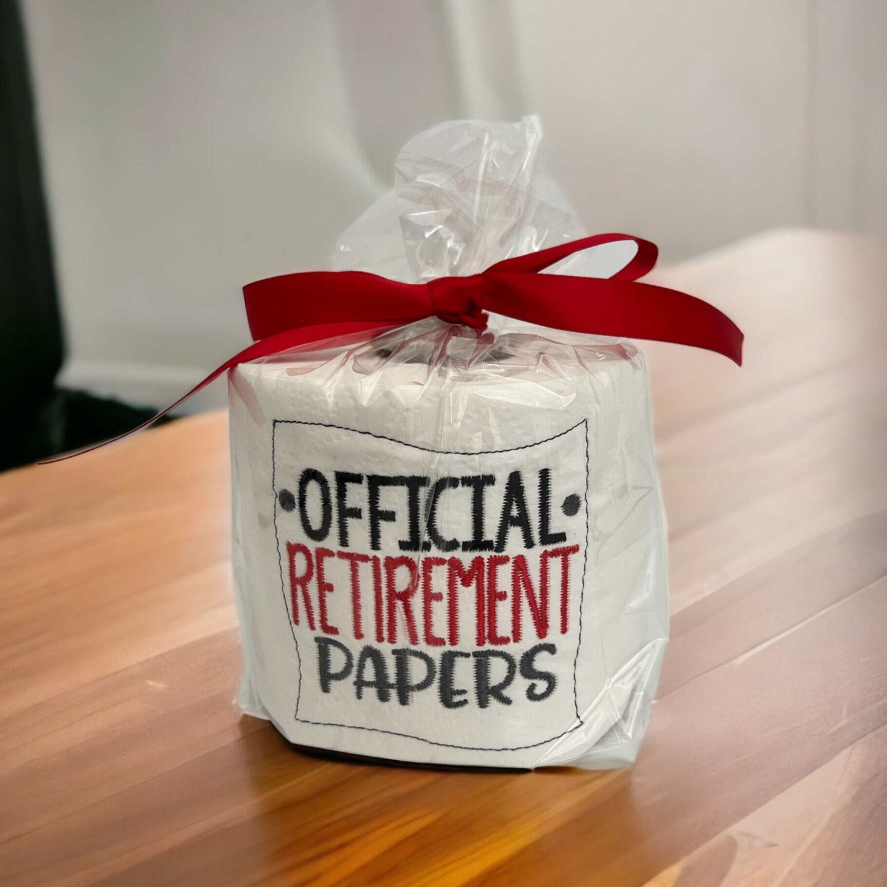 Official Retirement Papers Embroidered Toilet Paper