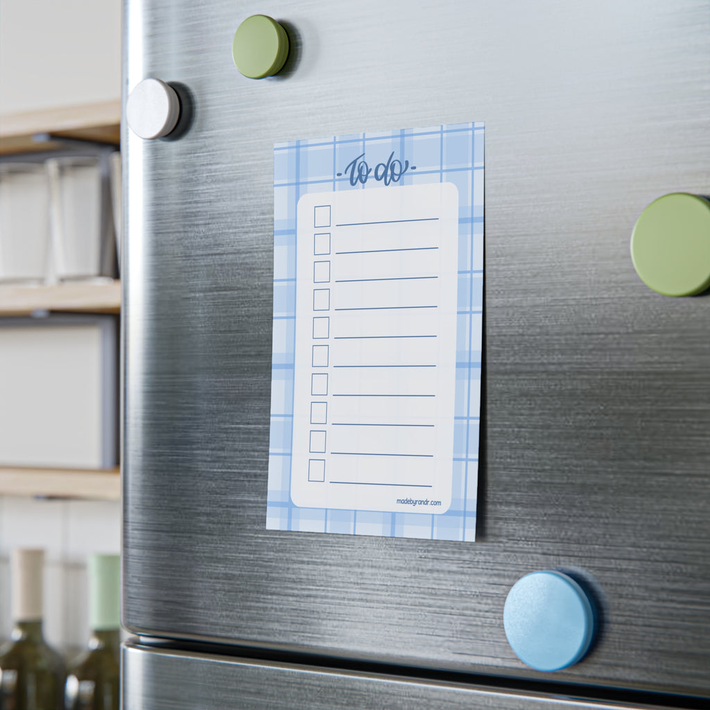 Blue Plaid To Do Checklist Sticky Notes for Planning & Lists