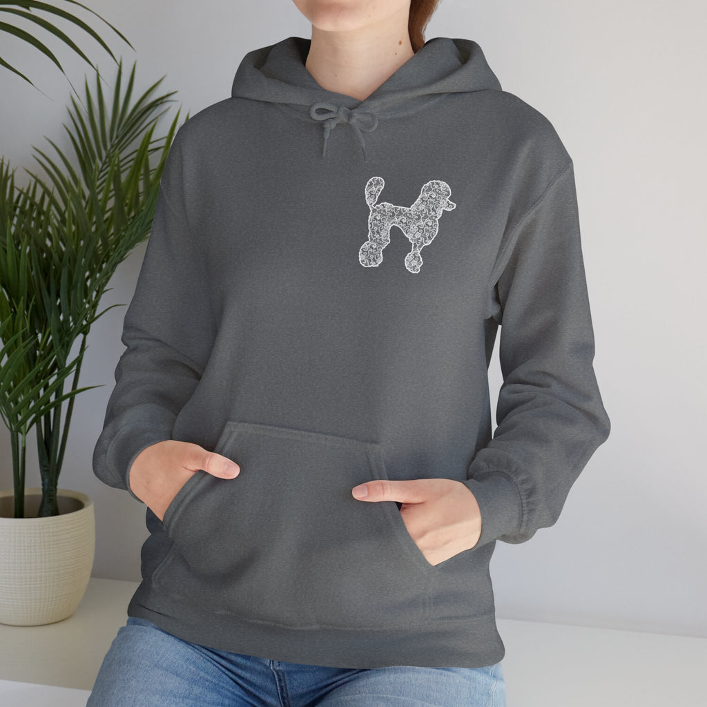 Lace Poodle Unisex Hooded Sweatshirt - Gift for Dog Lovers, Relaxed Style