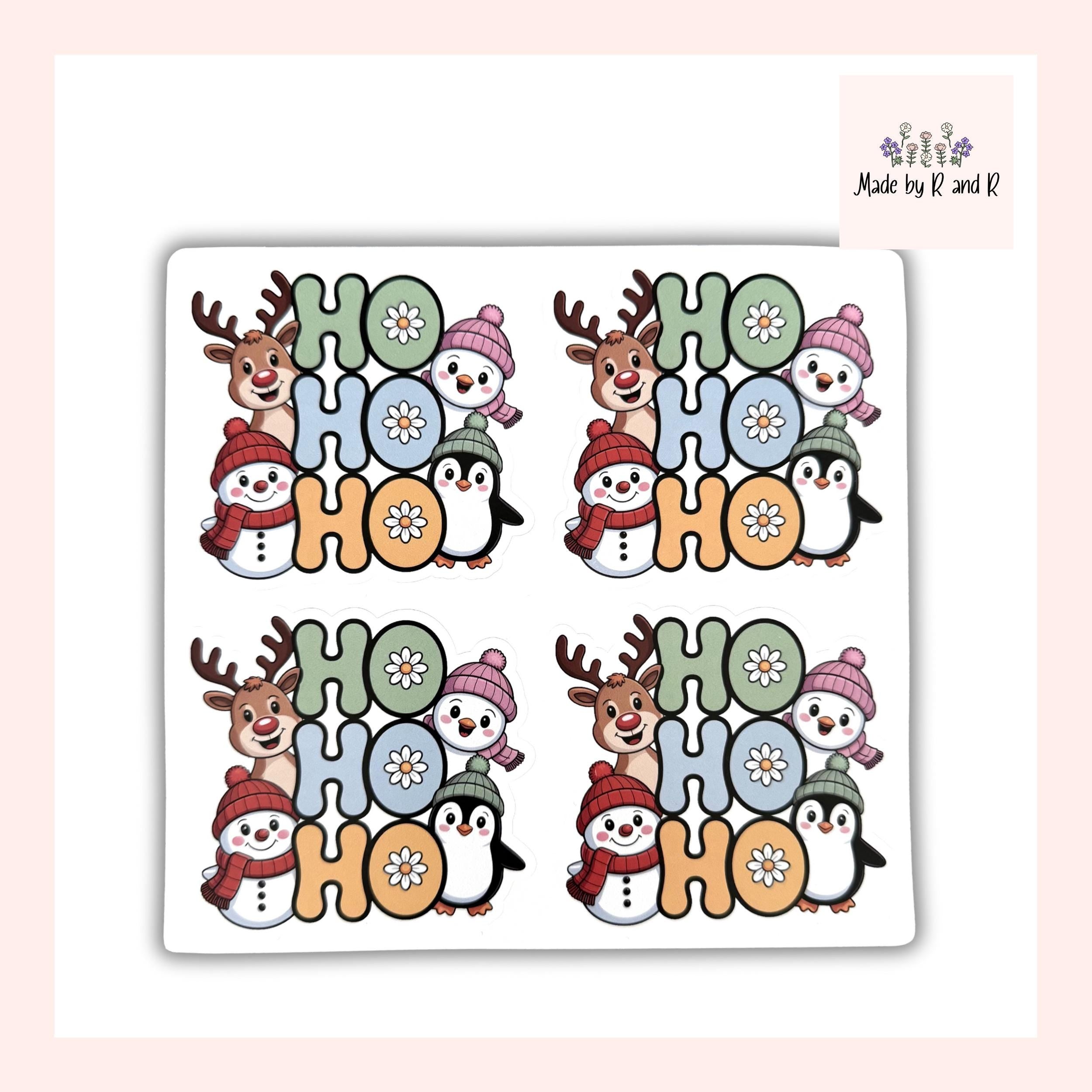 Ho Ho Ho Christmas Stickers (set of 4)