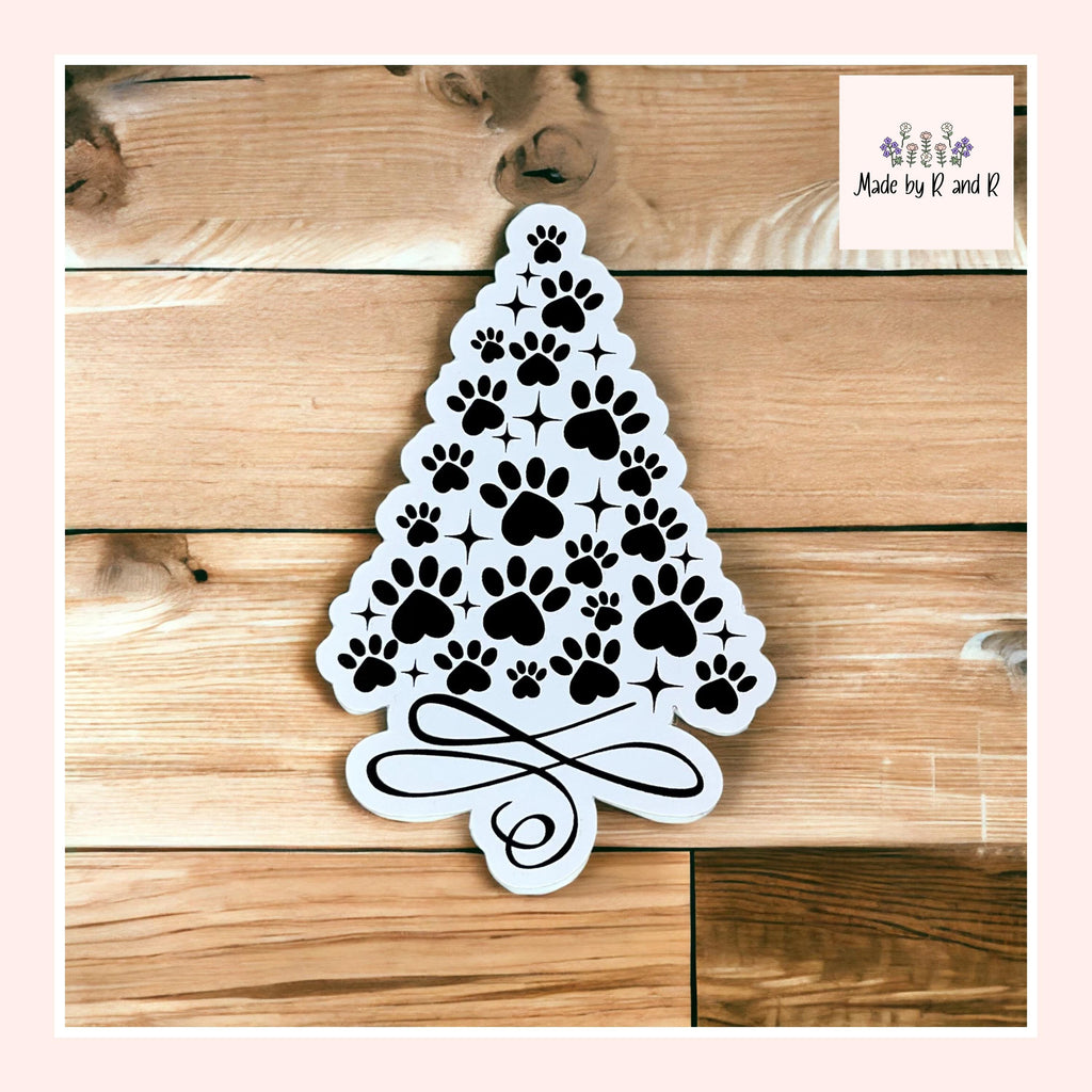 Paw-sitively Adorable Christmas Tree Sticker