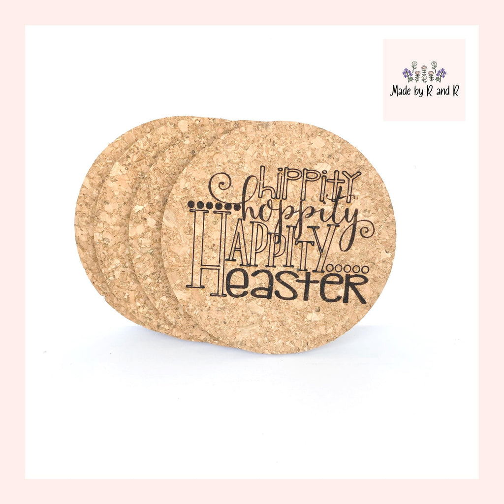 Hippity Hoppity Happity Easter Coasters Set of 4