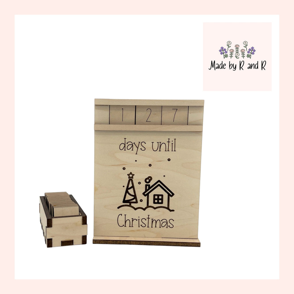 Days Until Christmas Wood Countdown