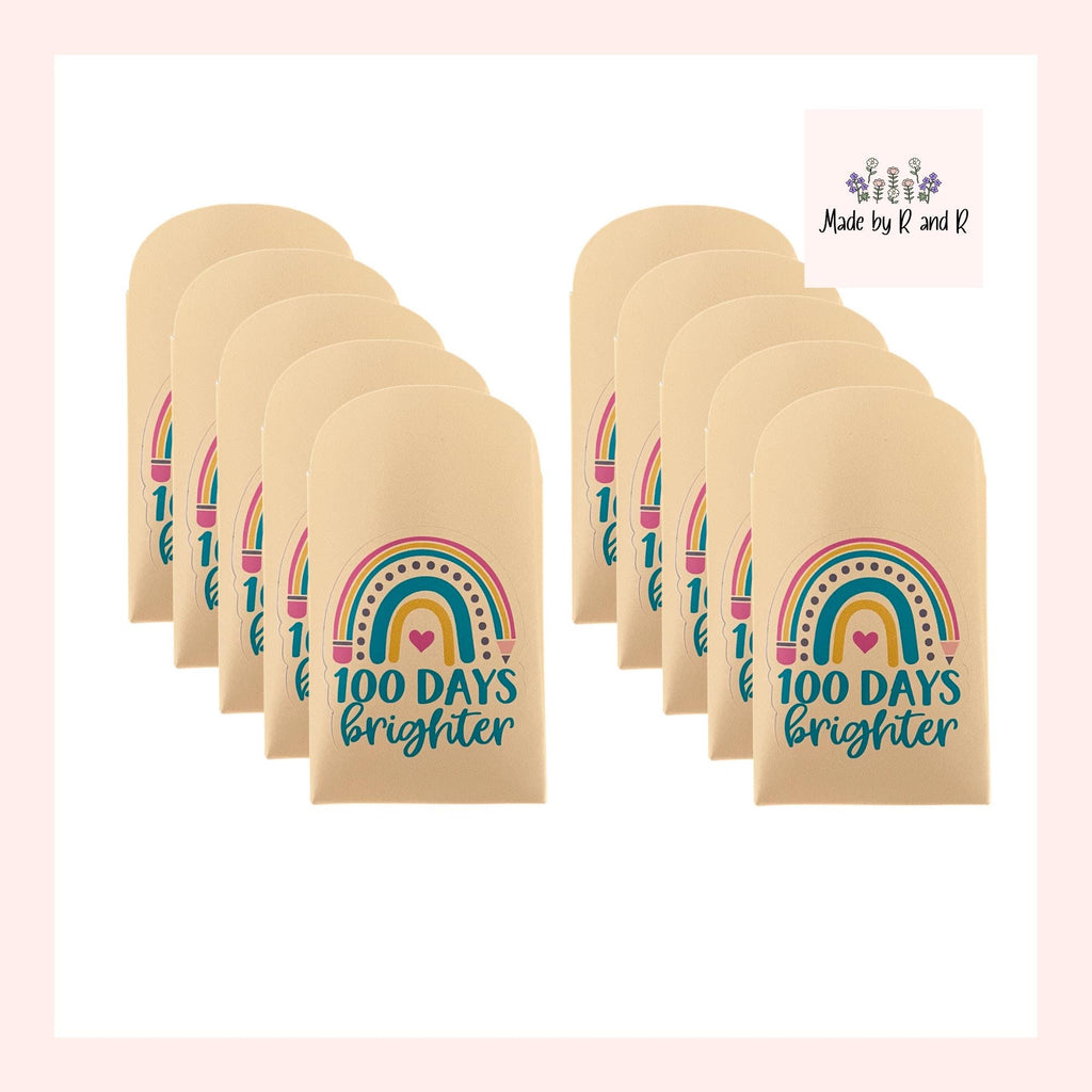 100 Days Brighter Envelopes (Set of 10) *filler NOT included*