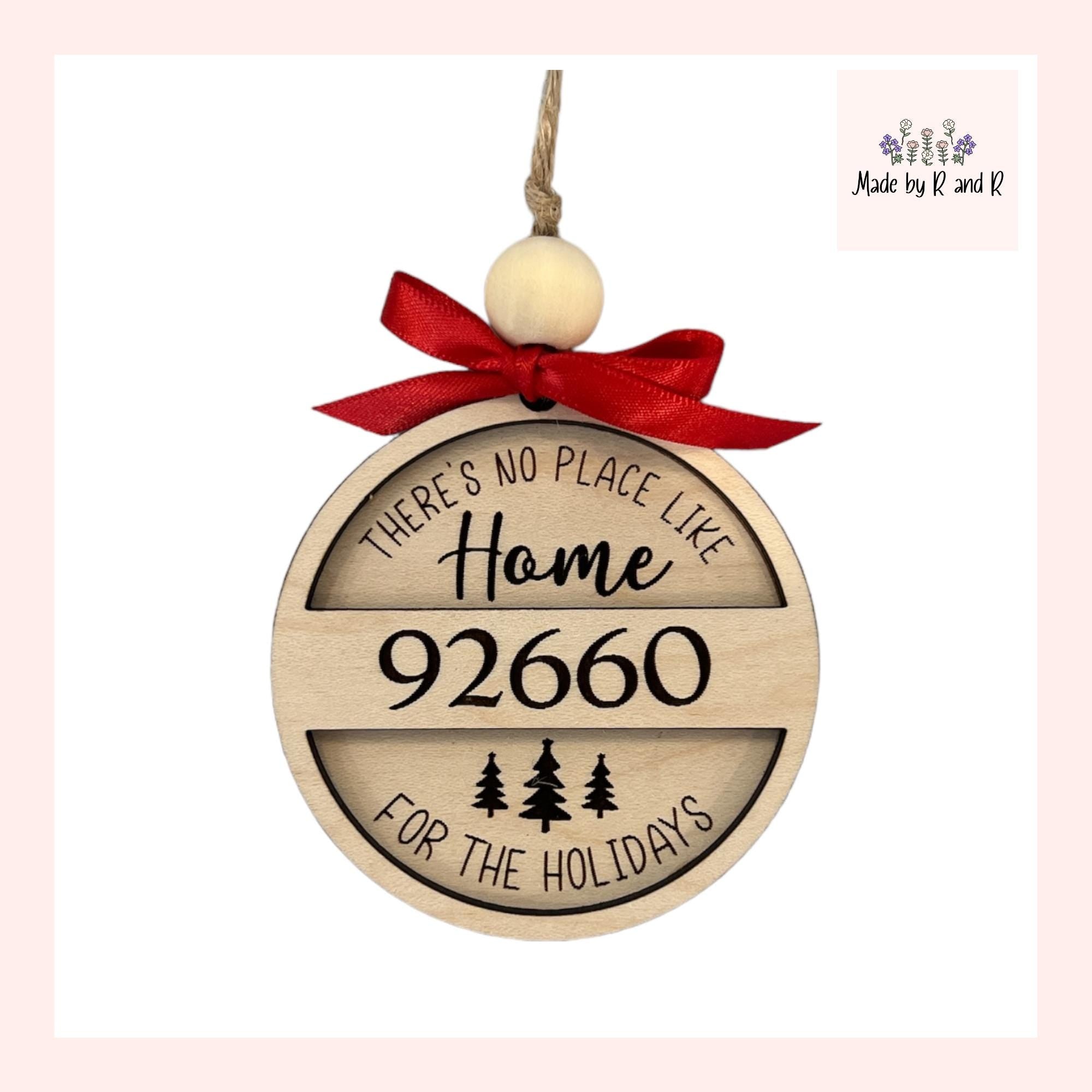 Zip Code Wood Ornament