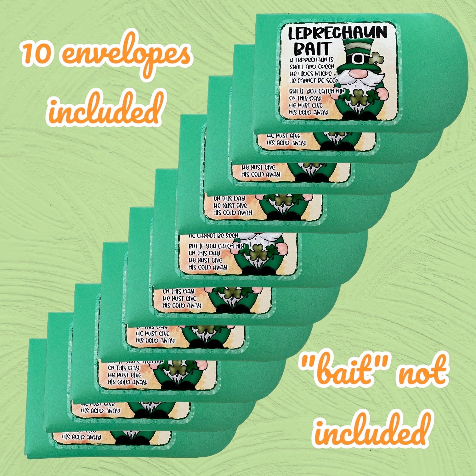 Leprechaun Bait Envelopes (Set of 10)