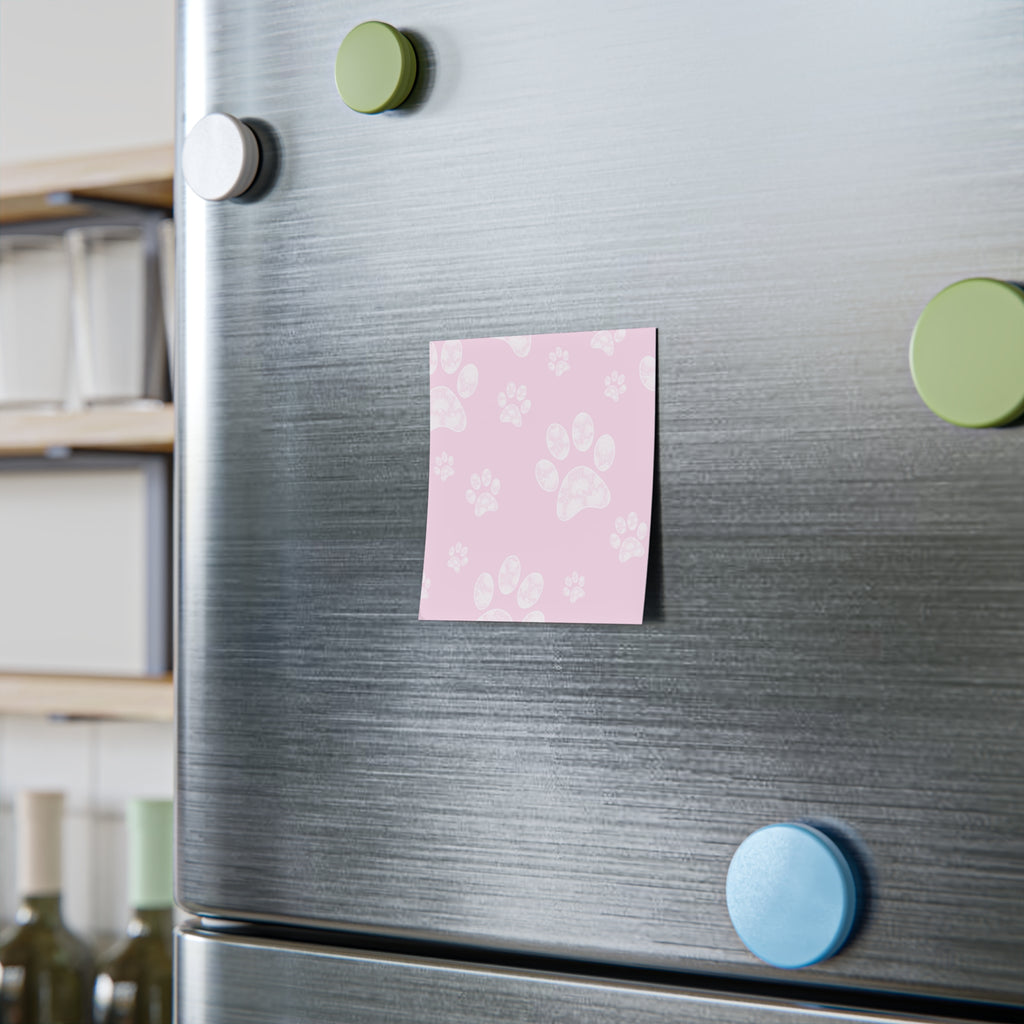 Pink Paw Print Post-It Note Pads, Dog Themed Sticky Notes, Puppy Memo Pads, Perfect for Dog Lovers