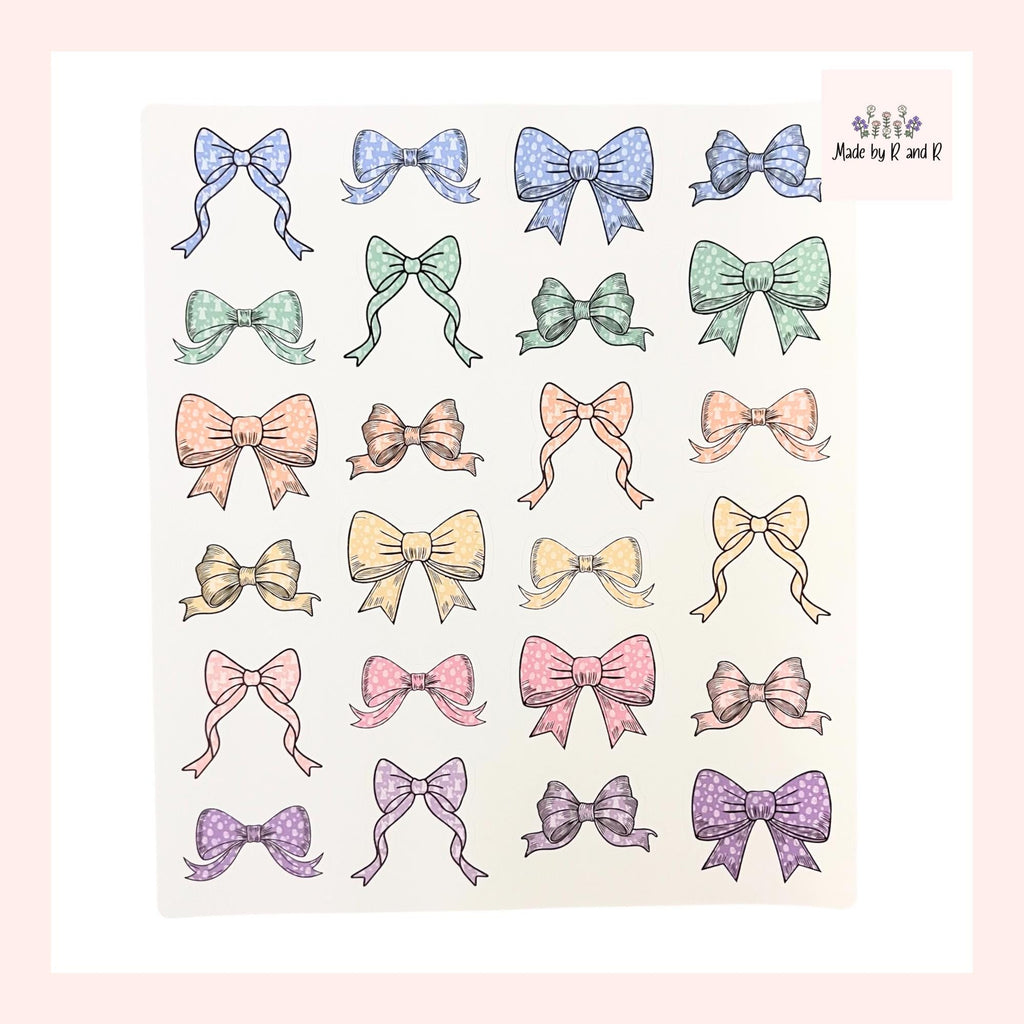 Easter Bow Stickers (set of 24)