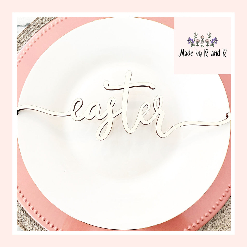 Religious Easter Place Setting Wood Words (Set of 4)