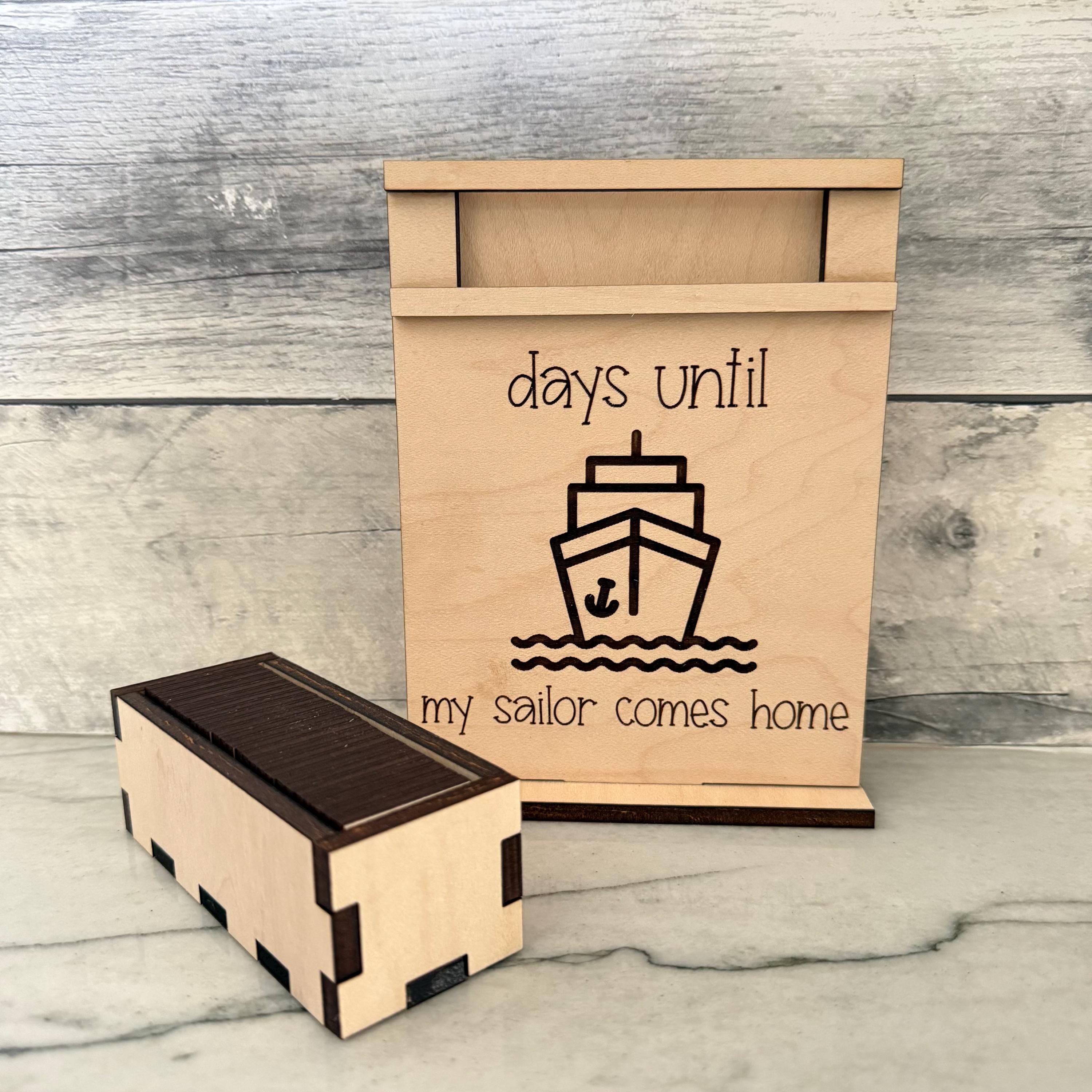 Days Until My Sailor Comes Home Wood Countdown From Made By R And R